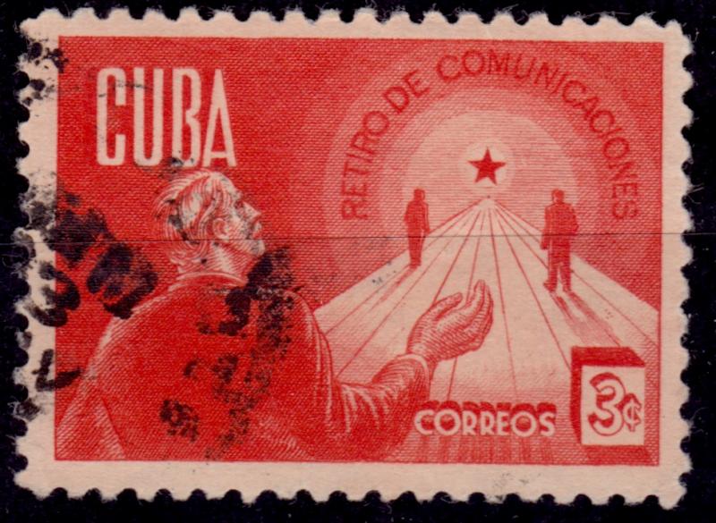 Cuba, 1943, Retirement Security, 3c, Scott# 382, used