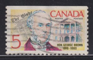 Canada 484 George Brown, The Globe & Legislature 5¢ 1968