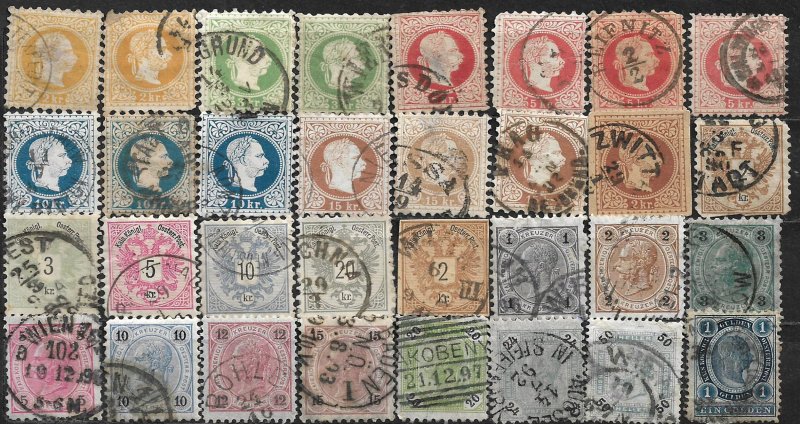 COLLECTION LOT OF 32 AUSTRIA 1867+ STAMPS CLEARANCE CV+$50