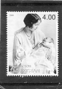 Tajikistan 2000 QUEEN MOTHER 1 value Perforated Mint (NH)