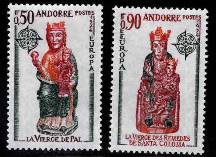 Andorre (French) Andorra Scott 232-233 MNH** Europa 1974  stamp set