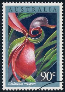 Australia 1986 90c Native Orchids - Duck Orchid SG1034 Fine Used