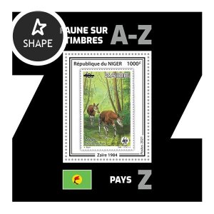 NIGER - 2021 - Fauna on Stamps, Zaire 1984 - Perf Souv Sheet -Mint Never Hinged