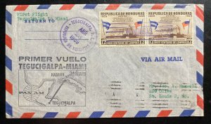 1959 Tegucigalpa Honduras First Flight Airmail cover FFC To St Louis MO USA