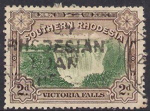 Southern Rhodesia 1932 KGV 2d Victoria falls used SG 29 ( 317 )