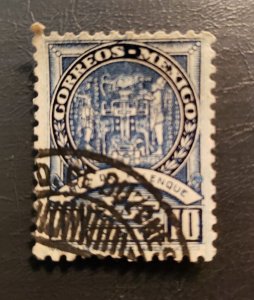 Stamp Latin America Mexico 1934 A112 Cross of Palenque 10c #711 dark blue used
