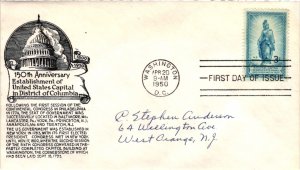 #989 National Capital Centennial Freedom – Anderson Cachet Addressed to And...