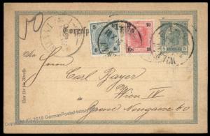 Austria Empire 1901 Upfranked Rohrpost Pneumatic Mail Cover Postal Card 66914