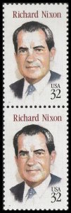 US 2955 Richard Nixon 32c vert pair MNH 1995