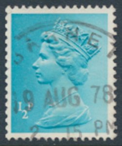 GB  Machin ½p X843  Used SC# MH22  see scans & details