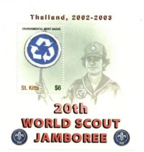 Saint Kitts 2002 - World Scout - Souvenir Stamp Sheet - Scott #540 - MNH