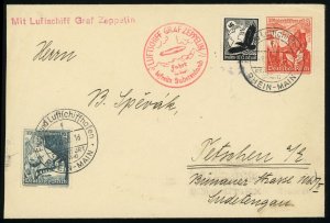 Germany LZ-127 Graf Zeppelin Sudetenland Flight Cachet Airmail Cover 1938 Europe