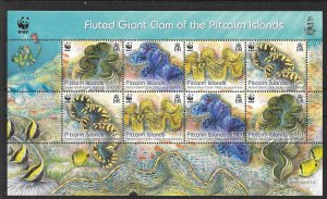 PITCAIRN ISLANDS SGMS869 2012 GIANT CLAMS MNH