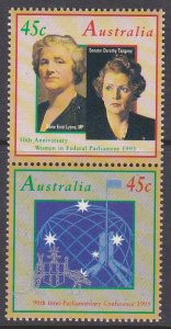 Australia Sc #1341a MNH Pair, Mi #1368-69