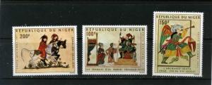 NIGER 1971 Sc#C165-C167 ARABIC PAINTINGS SET OF 3 STAMPS MNH 