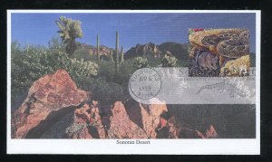 US 3293i Sonoran Desert - Diamondback rattlesnake UA Mystic cachet FDC