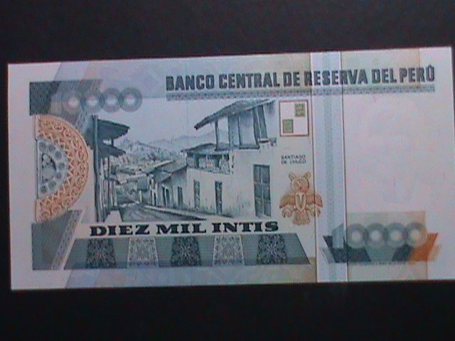 ​PERU 1988-CENTRAL RESERVE BANK OF PERU-$10000 INTIS UNCIRCULATED CURRENCY -VF