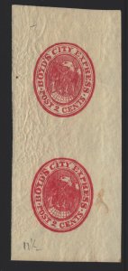 USA Sc#20L12 Boyd's City Express Post MNH Pair - Forgeries from the 1860...