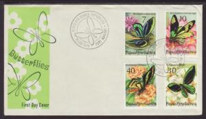 Papua New Guinea 415-418 Butterflies 1975 U/A FDC