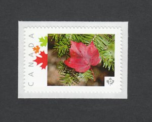 RED LEAF = AUTUMN = picture postage personalized stamp MNH Canada 2014 p5sn2