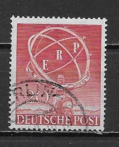 Germany West Berlin 9N68 European Recovery single Used (*sch)