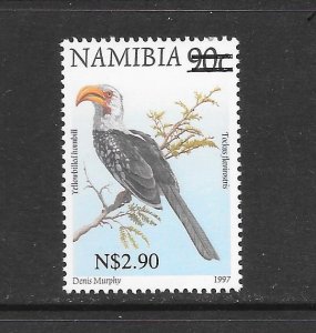 BIRDS - NAMIBIA #1074 SURCHARGE MNH