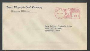 1941 Cover The Postal Telegraph & Cable Co Chicago Il