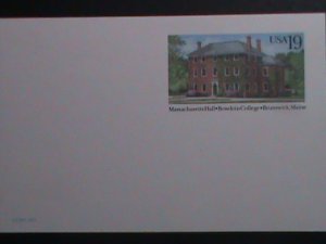 ​UNITED STATES-1993-BOWDOIN COLEGE-BRUNSWICK-MAINE-MNH- POST CARD-VERY FINE