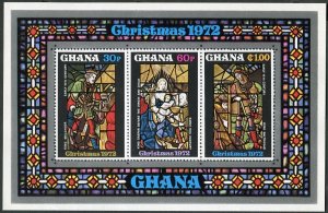 Ghana 471a, MNH. Mi Bl.48. Christmas 1972. Correggio, Holbein, A.Rico, Melchior.