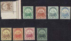 BERMUDA 1922 SHIP RANGE TO 1/- WMK MULTI SCRIPT CA