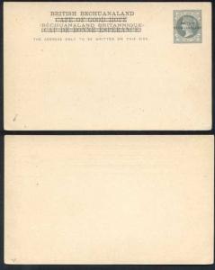 British Bechuanaland Overprint on Cape Of Good Hope QV 1 1/2d Grey Postcard Mint