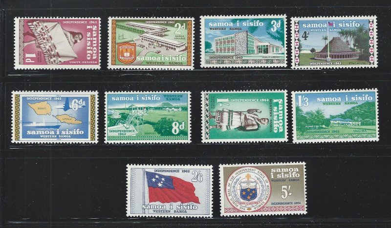 Samoa   mnh rose  S.C.#s 223-232