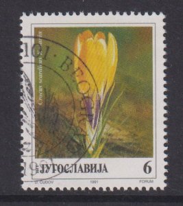 Yugoslavia   #2088  used   1991  flowers 6d