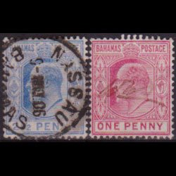 BAHAMAS 1902 - Scott# 37-8 King EVII Set of 2 Used