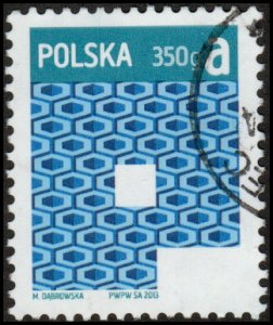 Poland 4067 - Used - (2.35z) Geometric Shapes (2013) (cv $0.80) +