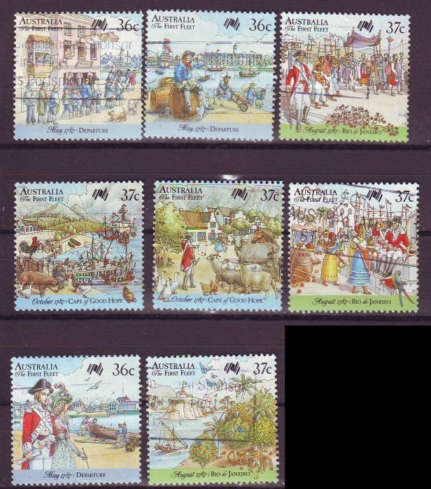 AUSTRALIEN AUSTRALIA [1987] MiNr 1028 ex ( O/used ) [02] Schiffe Erste Flotte