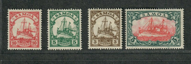 German Dominion Samoa Sc#70-73a M/H/VF, Cv. $44.25