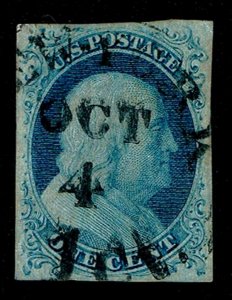 US.#7  USED REGULAR ISSUE OF 1851 - SOUND W/ PSE CERT - F/VF - $85.00 (ESP#3878)