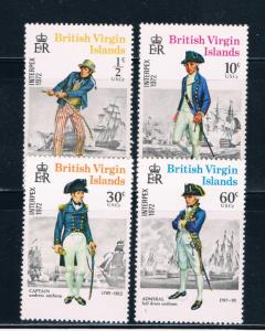 Virgin Islands 237-40 MLH set Naval Seamen 1972 (V0528)