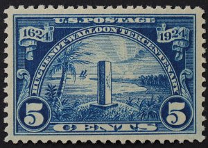 U.S. Mint Stamp Scott #616 5c Huguenot-Walloon. Superb Jumbo. NH. A Gem!
