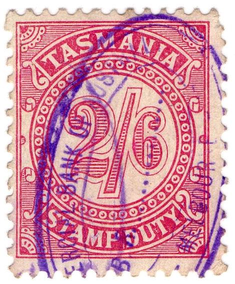 (I.B) Australia - Tasmania Revenue : Stamp Duty 2/6d (1907)