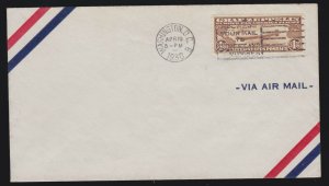 US C14 $1.30 Graf Zeppelin on SCARCE! Unaddressed First Day Cover XF SCV $900