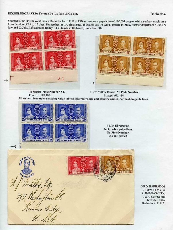 Barbados 1937 Coronation Page 