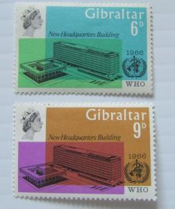 1966 Gibraltar  SC#180-81 NEW HEADQUARTERS BUILDING  MH stamps