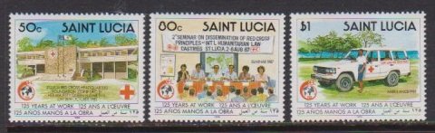 1989 St. Lucia Scott # 946-948 Red Cross MNH