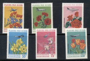 Gabon 1971 Flowers by Plane MUH