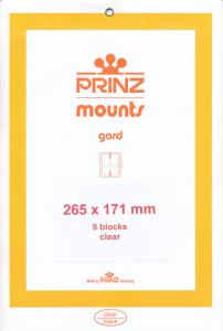 Prinz Scott Stamp Mount 171/265 mm - CLEAR (Pack of 5)(171x265 171mm) STRIP 1071