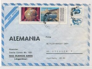 D029957 Argentina Buenos Aires Airmail Cover 1973 Giessen Germany
