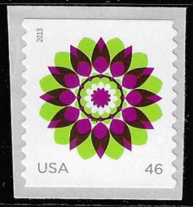 Sc 4723  46¢ Kaleidoscope Flowers Single, MNH