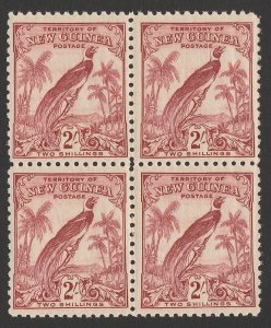 NEW GUINEA 1932 Undated Bird 2/- dull lake, block. MNH **.